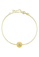 lovely small diamond star gold bracelet for babies and kids